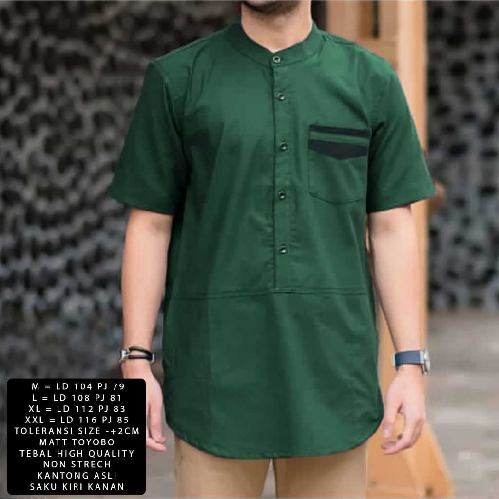 BEST SELLER  Baju Kemeja  Koko Pria Dewasa Terbaru Model Moden Variasi Warna Tosca Bahan Premium Baju Muslim Atasan Pria Murah Bagus Pakaian Kasual