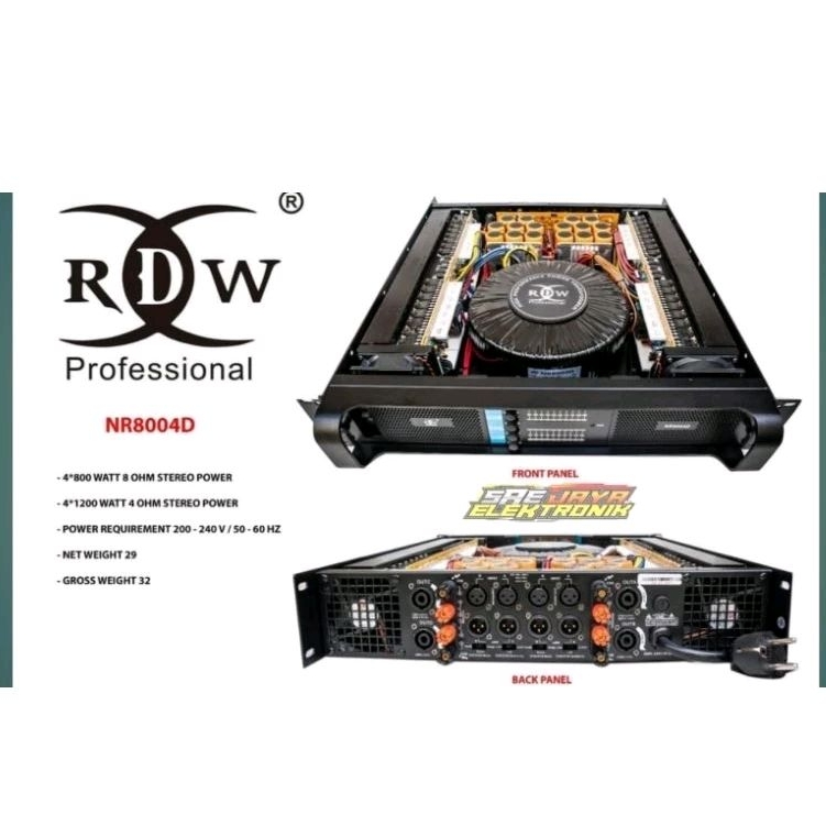 Power Amplifier RDW NR 8004 D / NR 8004D / NR8004D