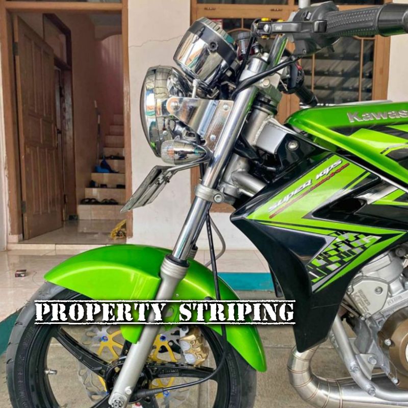 striping stiker ninja R 2014 2015 (METALIK) varian warna hitam hijau merah orange