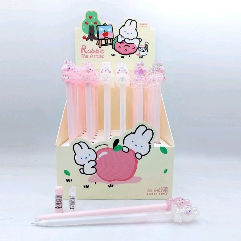 

SOFUN BALLPOINT GEL ZF3513 - Bolpen Pulpen Pena Gel Fancy Karakter Motif Rabbit The Artist