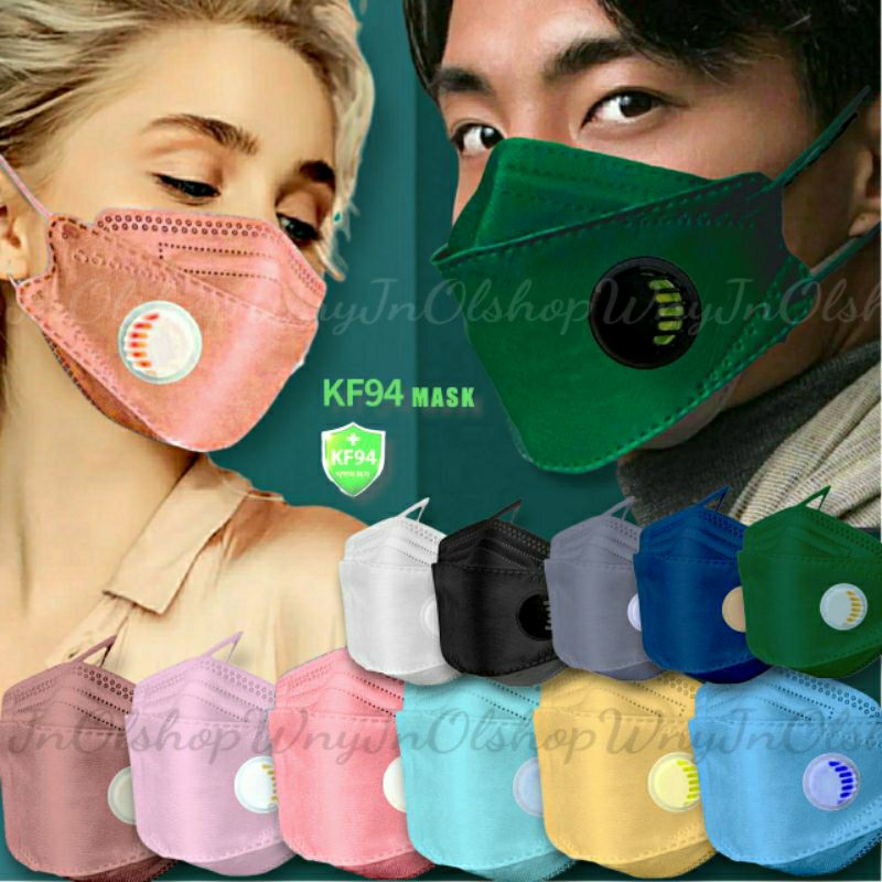 Masker Filter KN95PRO KF94 KN95 Respirator Katup Valve MixWarna