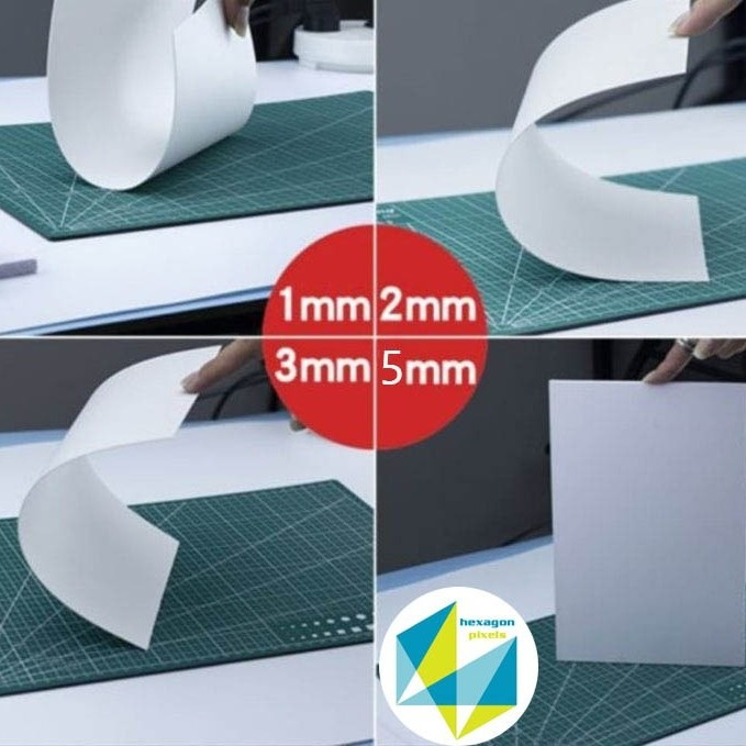 PVC Foam Board (1mm) Size: 40cmx30cm.