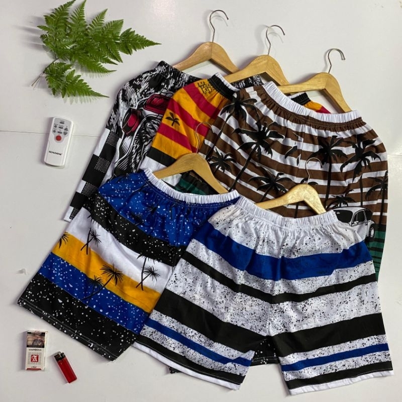 CELANA PENDEK PRIA BEST SELLER DISTRO MOTIF SURFING RADER | BOXER COMPRESSION PRIA DAN WANITA BASIC 