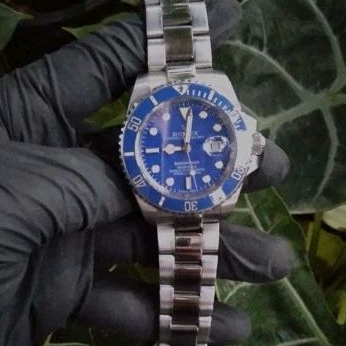 Rolex submarine blue dial automatic jam tangan pria bekas berkualitas