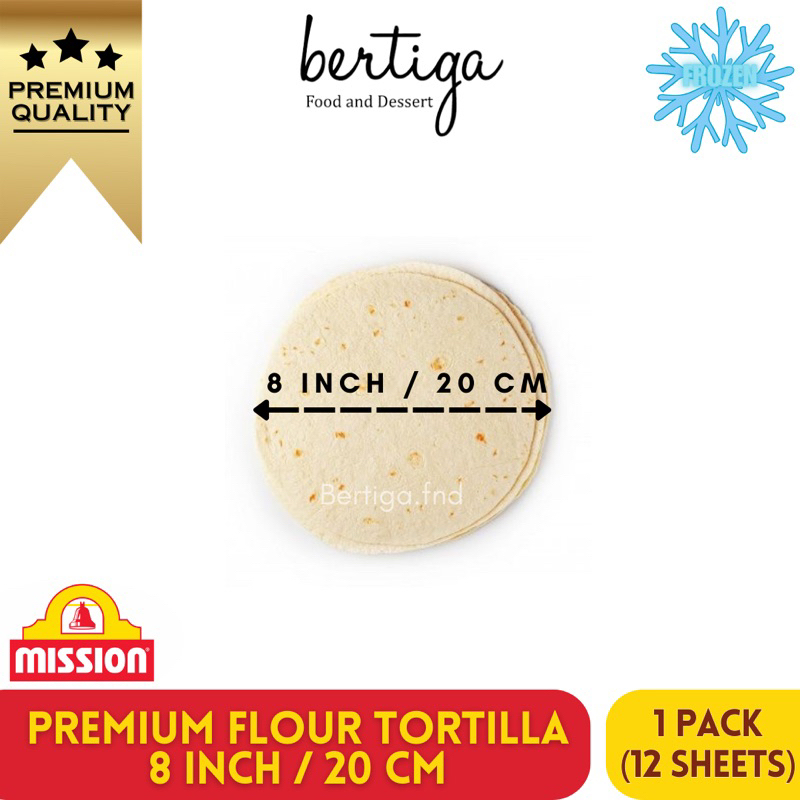 

MISSION - Premium Flour Tortilla (kulit kebab) 8 inch / 20 cm - IMPORT (1 pack isi 12 lembar)