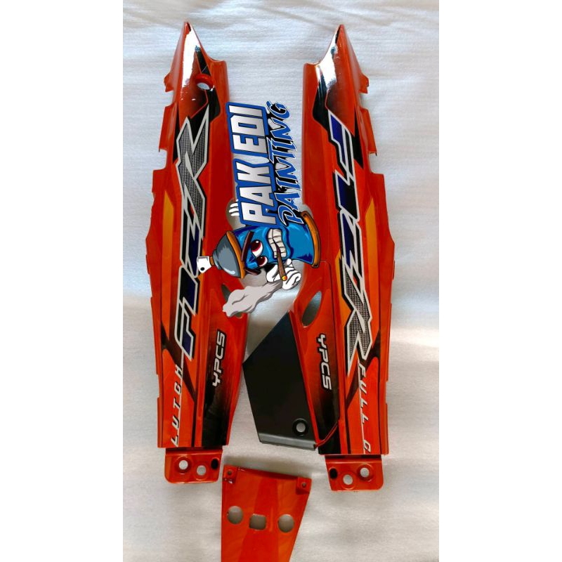 Cover body belakang fizr fiz r f1z r orange set striping 2001 2002 set bok aki cover bodi yamaha fiz