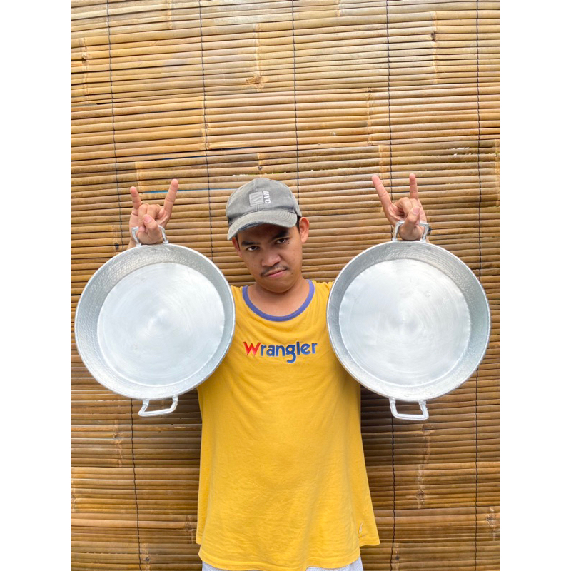 WAJAN DATAR/WAJAN PENGGORENGAN SERBAGUNA,SUPER TEBAL DAN ANTI LENGKET Aluminium