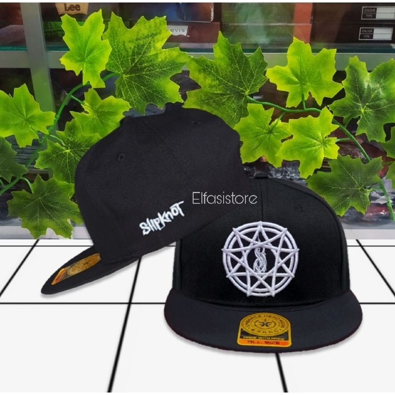 Topi band rock metal keren logo bordir