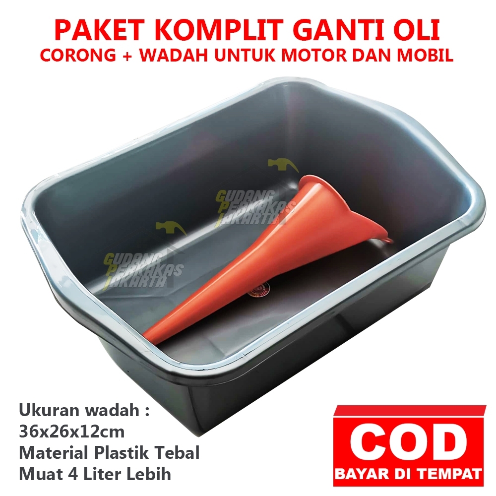 PAKET KOMPLIT CORONG + WADAH OLI GANTI OLI MOTOR MOBIL