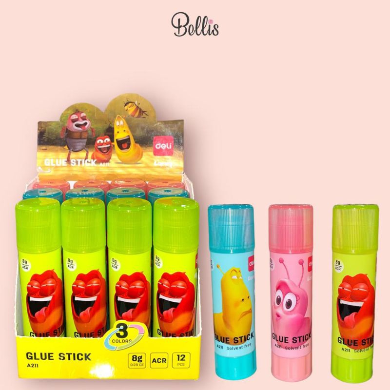 

Deli Glue Stick Lem kertas Batang 8 gr Daya rekat kuat mudah digunakan Kekinian