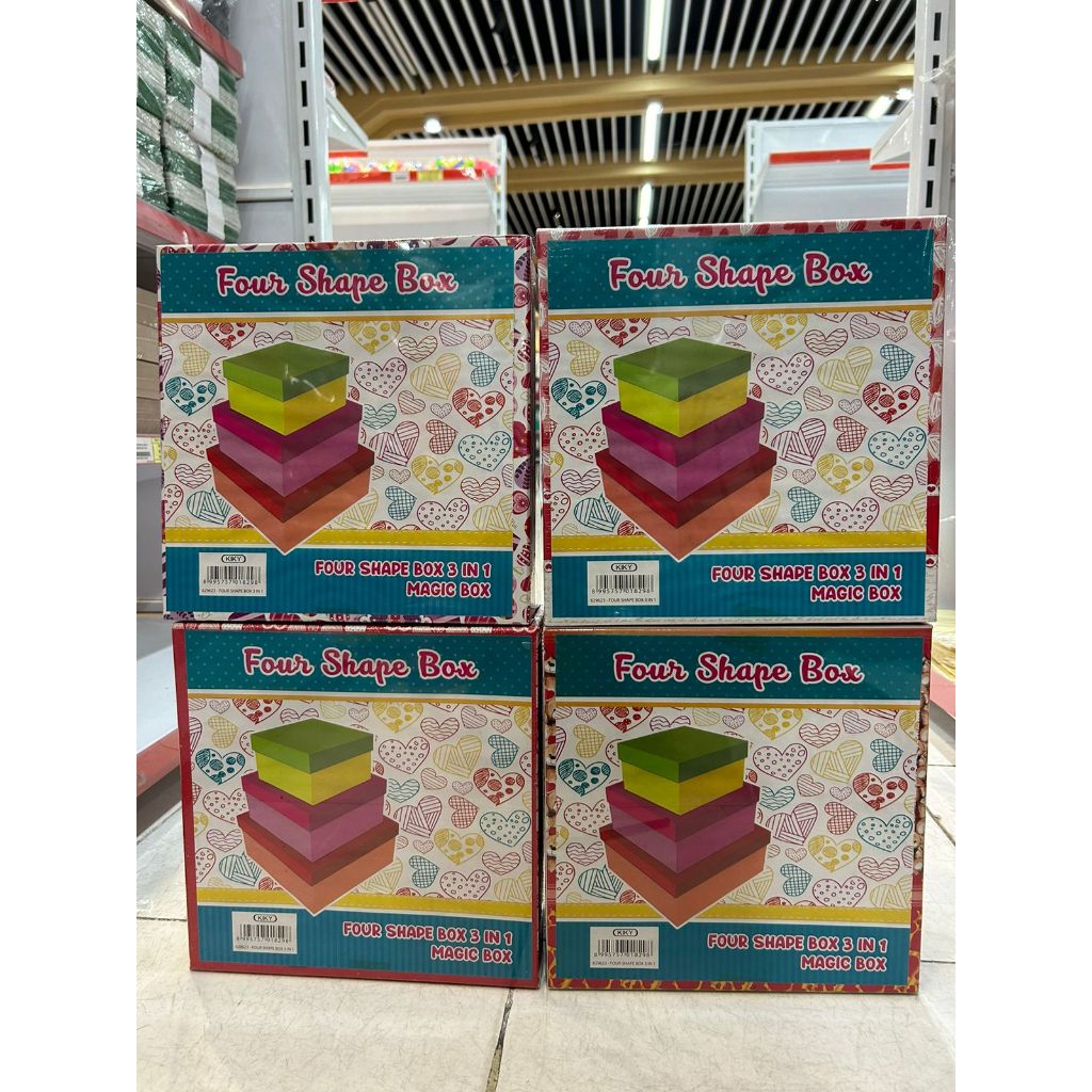 

Kotak Kado Kiky Four Shape Box 3 In 1 / Kotak Kado Isi 3 / Kotak Serbaguna / Box Kado / Kiky Four Shape Box 3 In 1