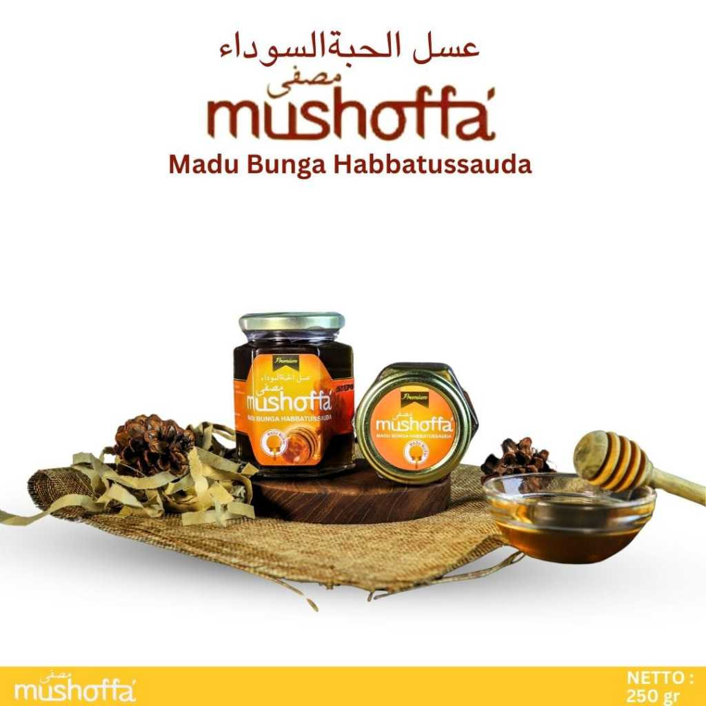 

Madu Bunga Habbatussauda Mushoffa Murni Asli Original Arab HNU 250 gr