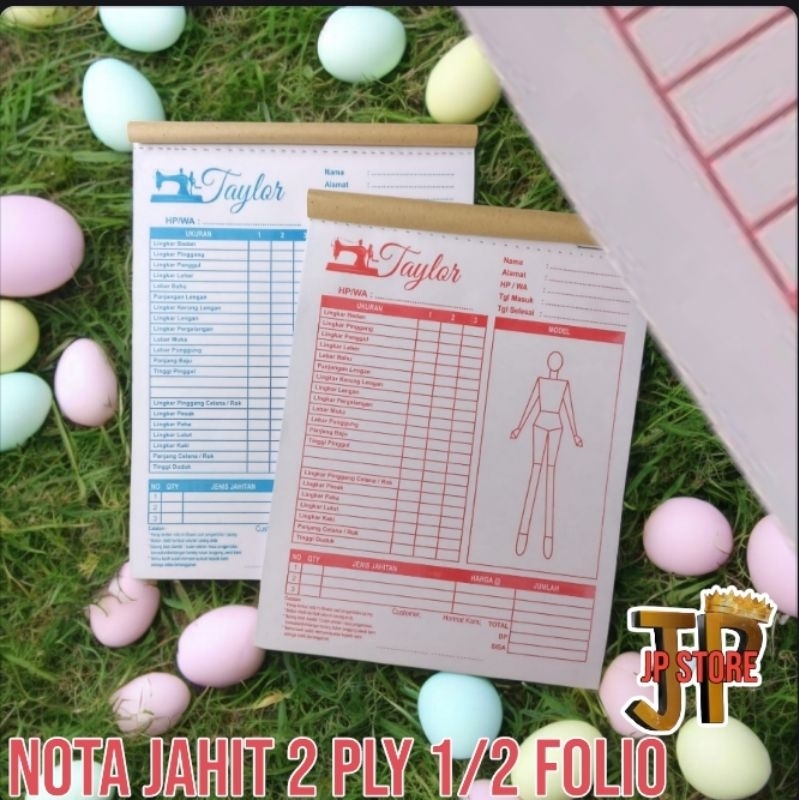 

NOTA JAHIT TAYLOR 2 PLY 1/2 FOLIO - SIAP KIRIM