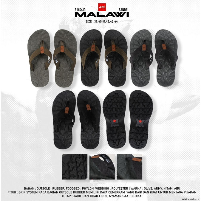 Rei Sandal Jepit Pria Malawi Arei Outdoorgear Sandal Jepit Gunung