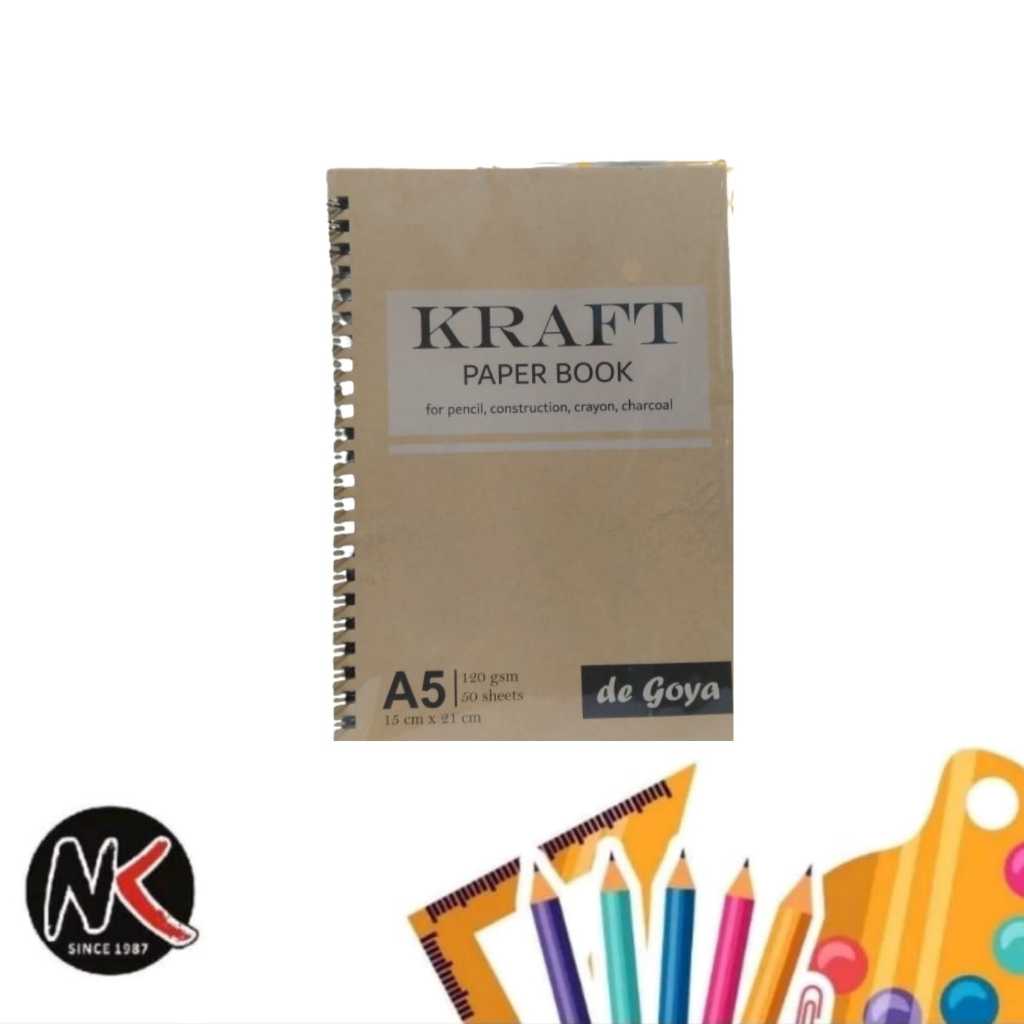

Kraft Paper Book Spiral De Goya A5 50 Sheets