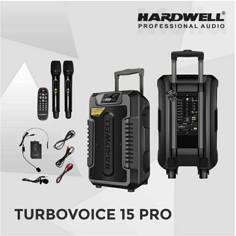 SPEAKER PORTABLE HARDWELL TURBOVOICE 15 PRO SPEAKER WIRELESS 15 INCH HARDWELL