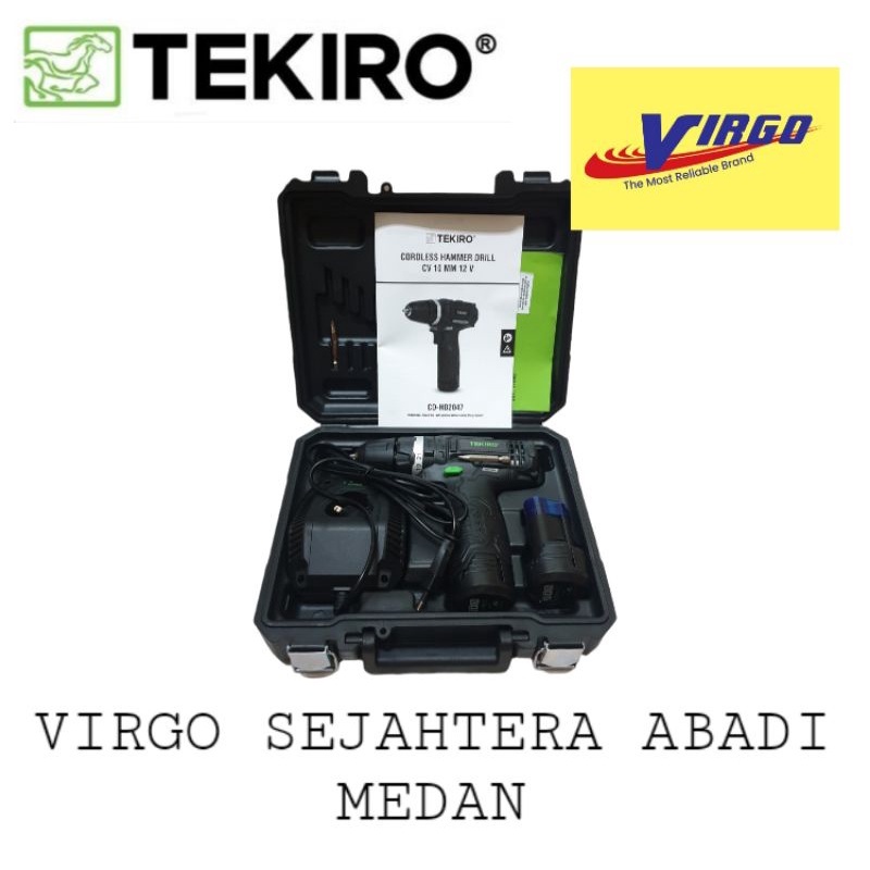 CD-HD2047 BOR BATERAI CORDLESS IMPACT DRILL CV COMPAQ 10MM 12V 12 V TEKIRO