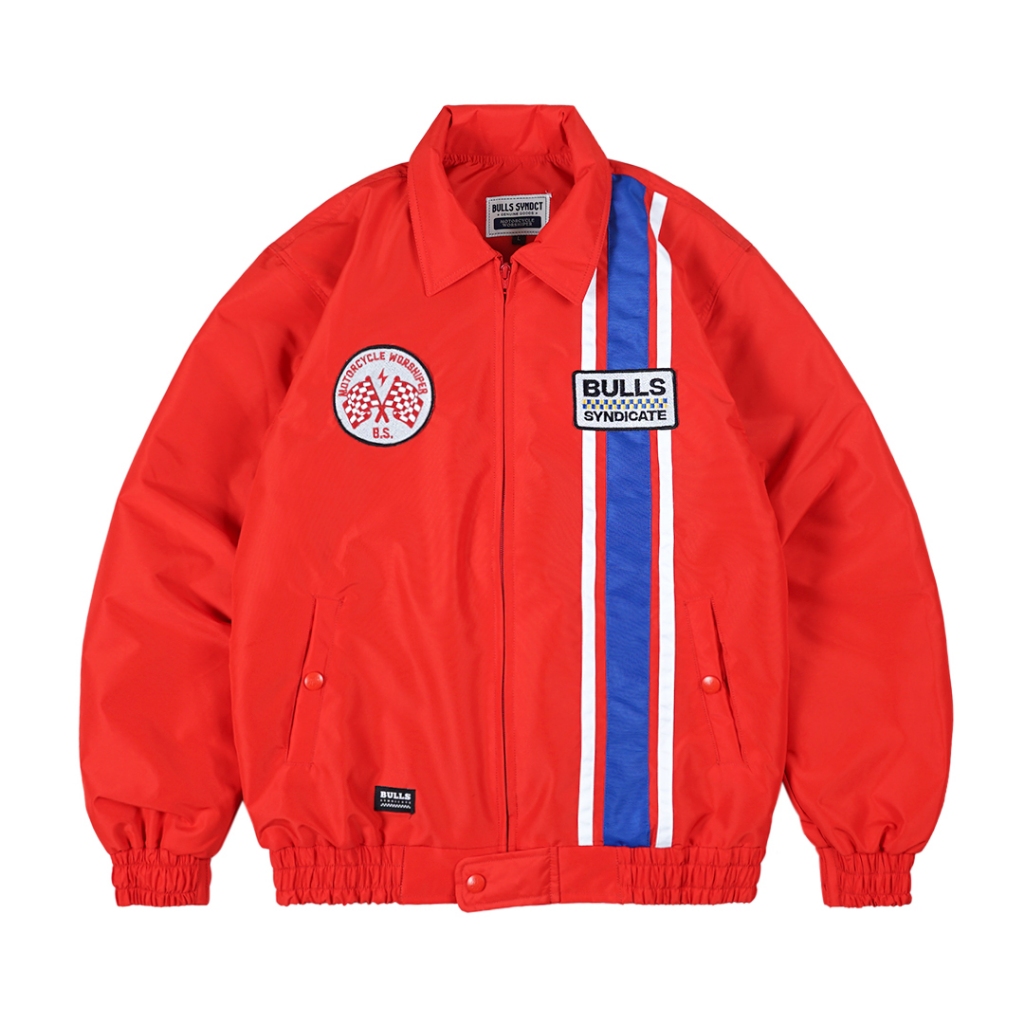 BULLS SYNDICATE Vintage Nascar Jacket | Battaglin Red