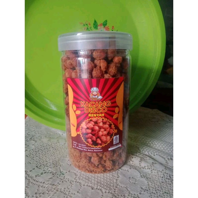 

kacang disko oleh oleh khas makassar toples 500 gram