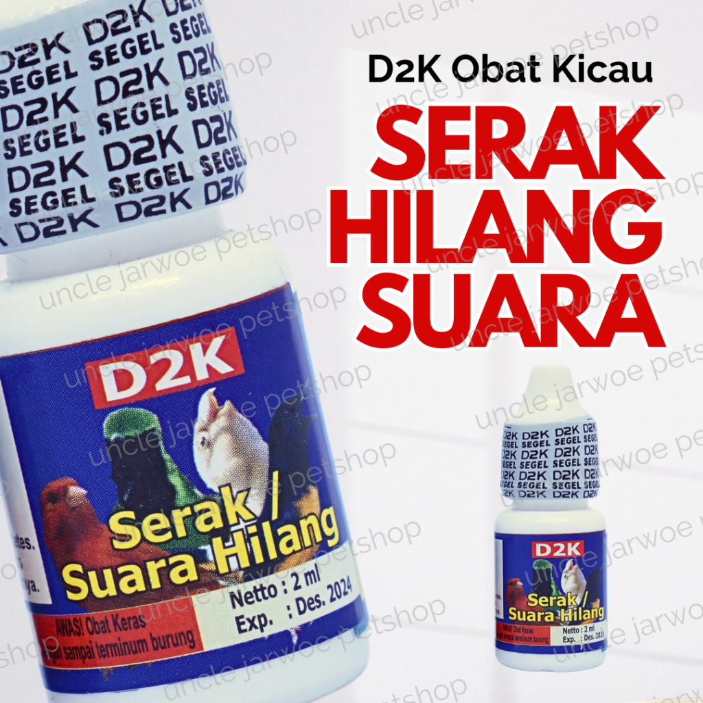 Serak Suara Hilang D2K OBAT BURUNG SAKIT PERNAFASAN SESAK MEMBASMI KUTU