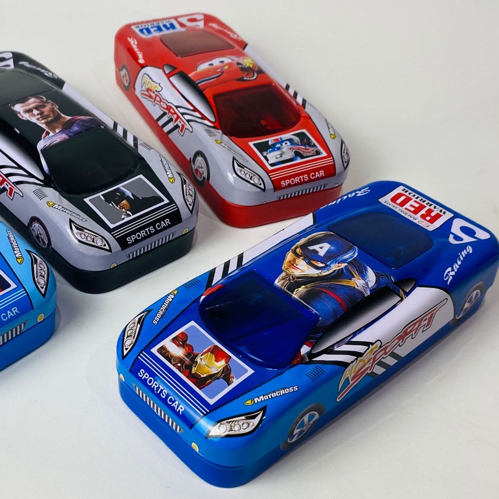 

BOS Kotak Pensil Kaleng Mobil 2 Susun 8.5x21/Tin Pencil Case Box/Penyimpanan