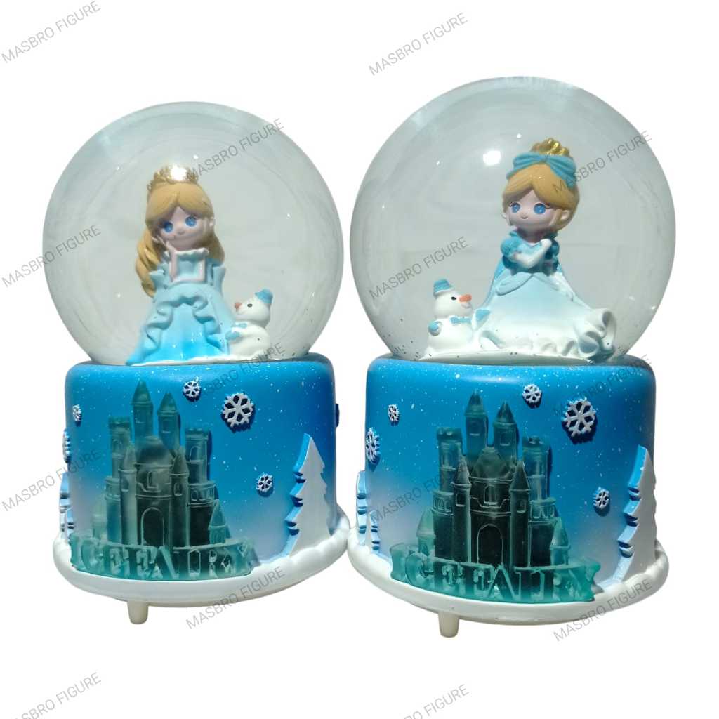 Pajangan Bola Air Figure Putri Snowball Putri boneka Salju Musik Led