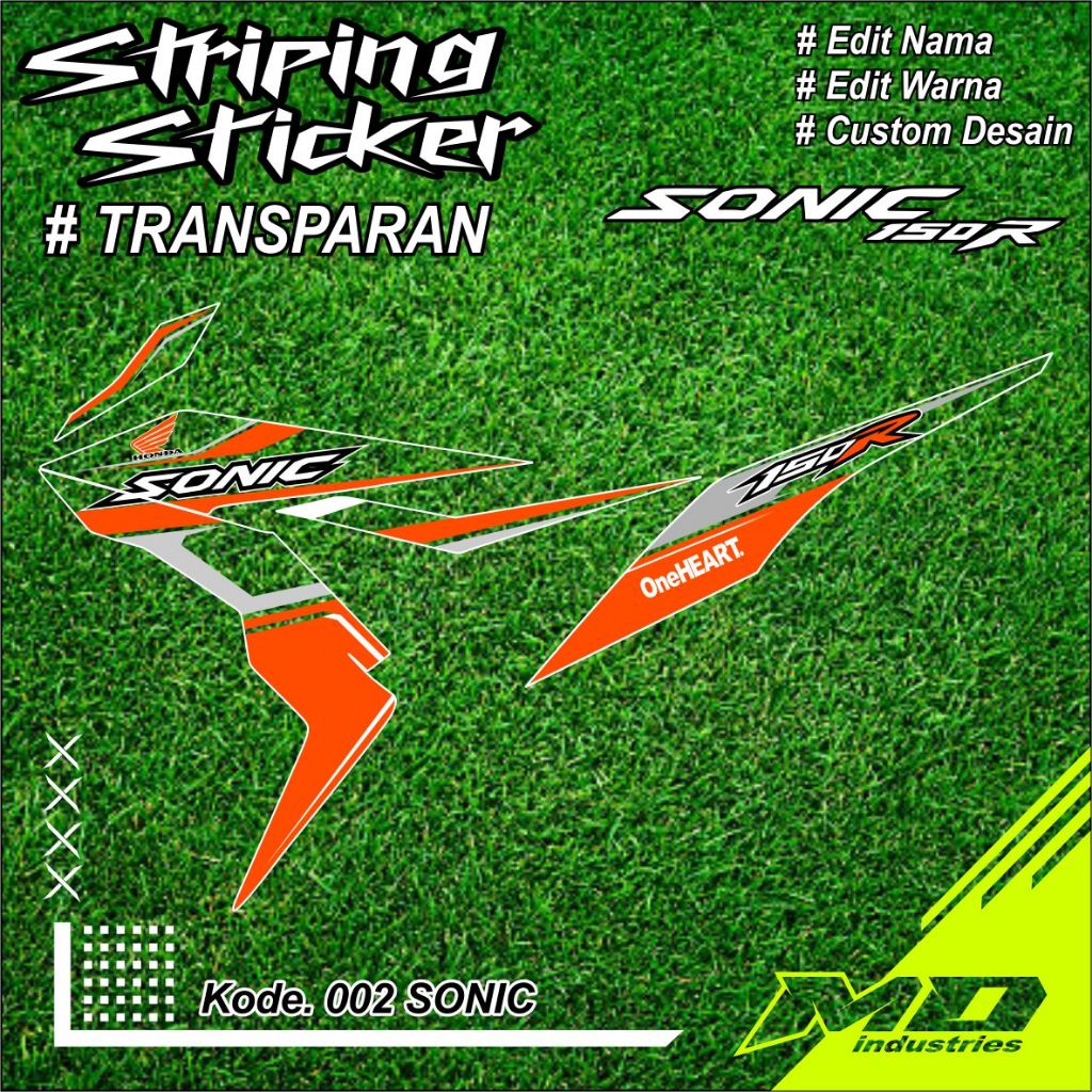 Striping Sticker Sonic 150R - STRIPING SONIC-Striping Transparan Sonic 150R