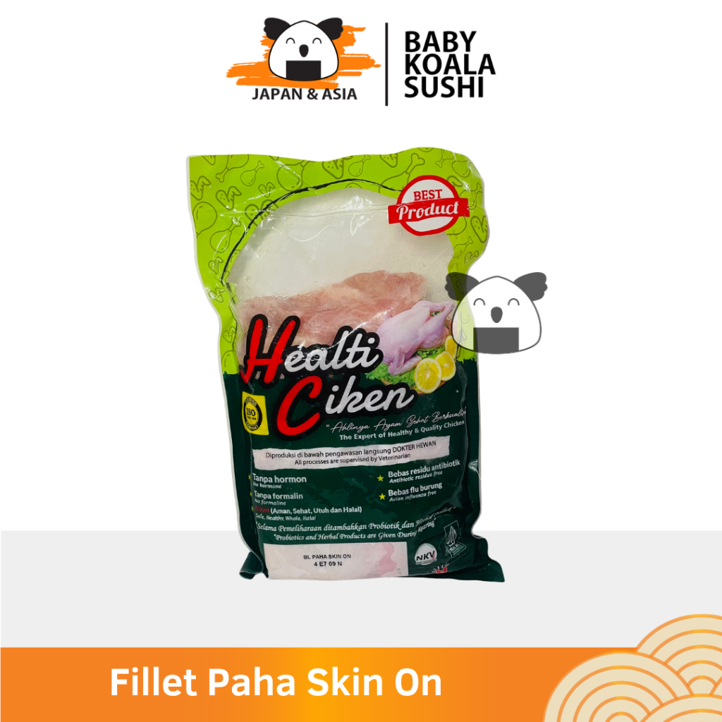 

HEALTI CIKEN Ayam Fillet Paha Skin On 1 Kg Halal l Tanpa Tulang dan Berkulit