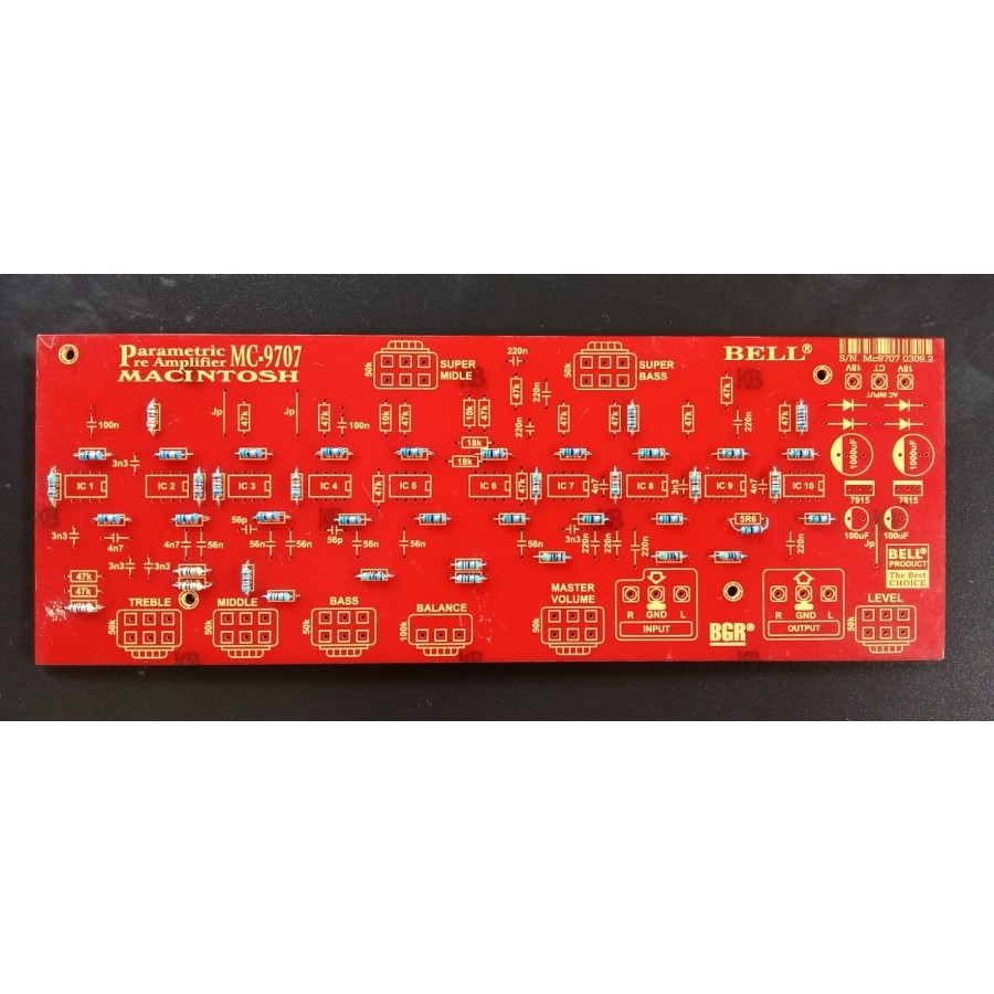 PCB PARAMETRIC PARAMETRIK BELL MC-9707 MACINTOSH BGR