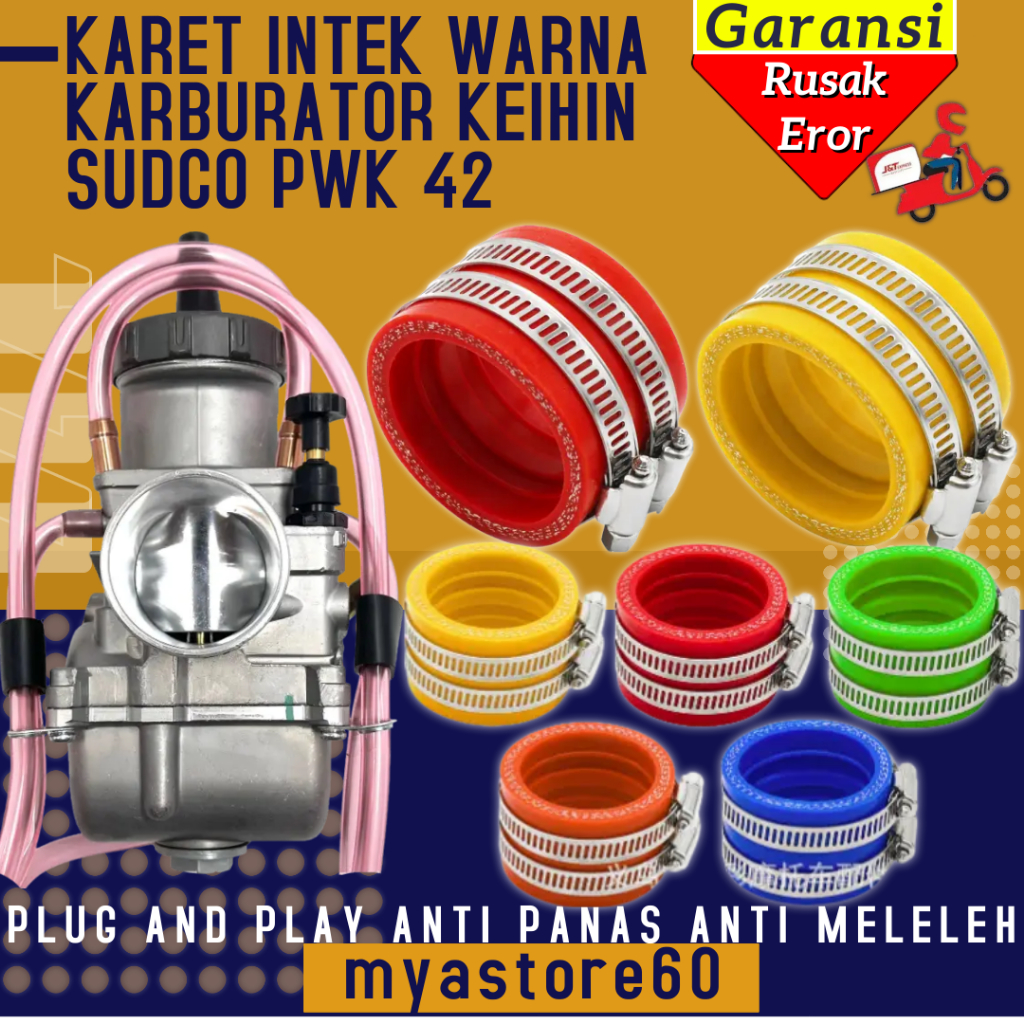 Karet Intek Manipul Manipol Karbu PWK 42 PWK42 Manipol Intek Intex Sambungan Karburator Carburator P