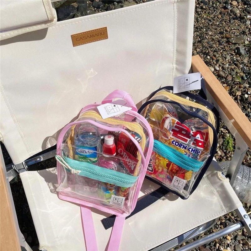 Tas ransel anak PVC Jelly Bag PVC Anak Polos Tas pantai anak (Waterproof)