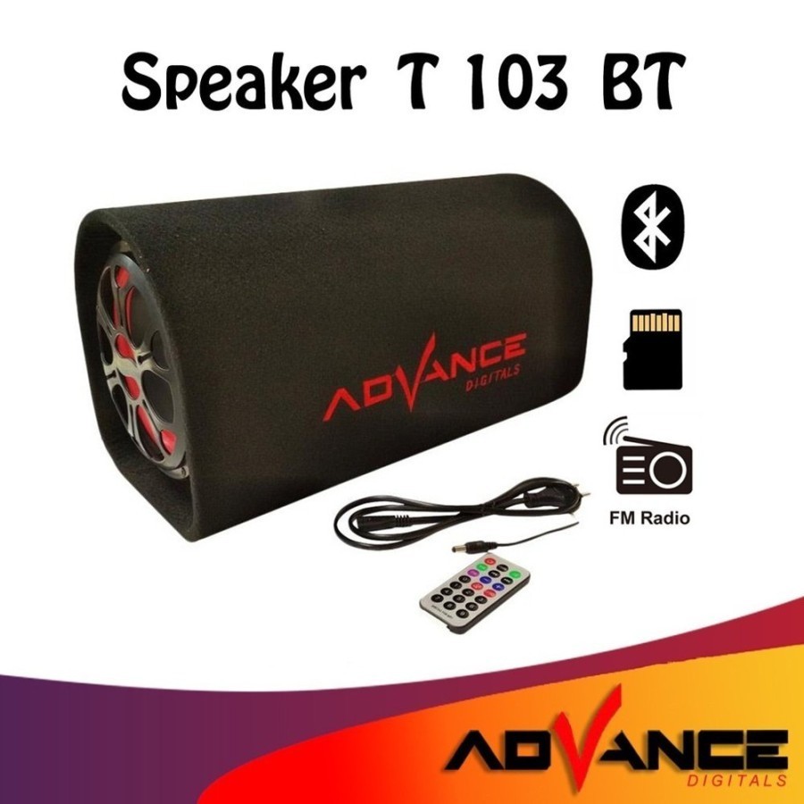 T-103BT Bluetooth 8" Speaker Subwoofer Advance Karaoke Radio T103BT