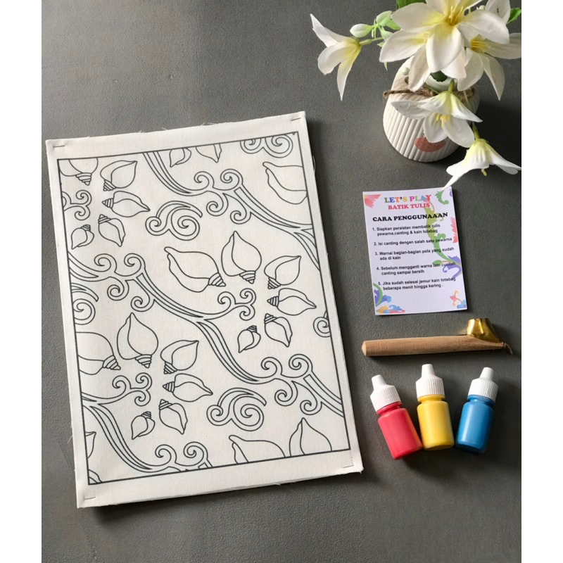 

Paket Batik Kain untuk prakarya Lengkap Cat dan canting Batik