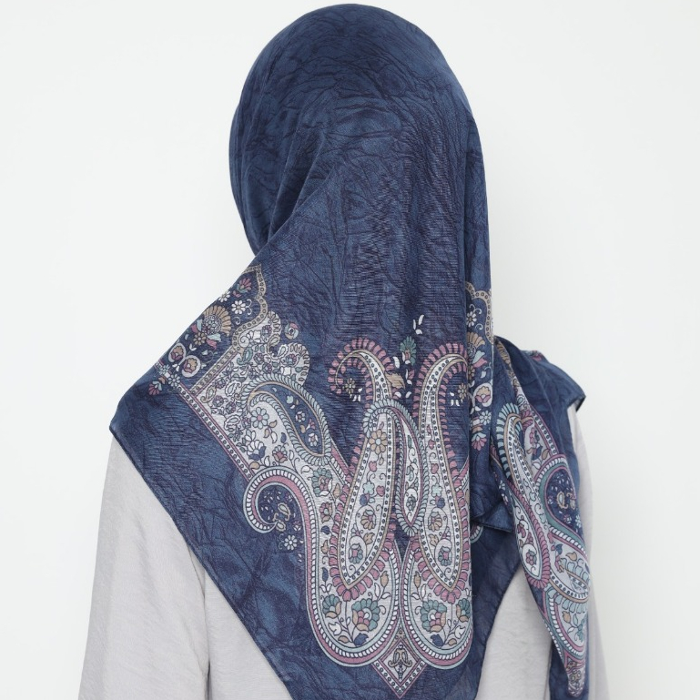 NAVY Series  Miss Color Voile Scarf Ultrafine Polyspun - Hijab Size 120*120 cm-1