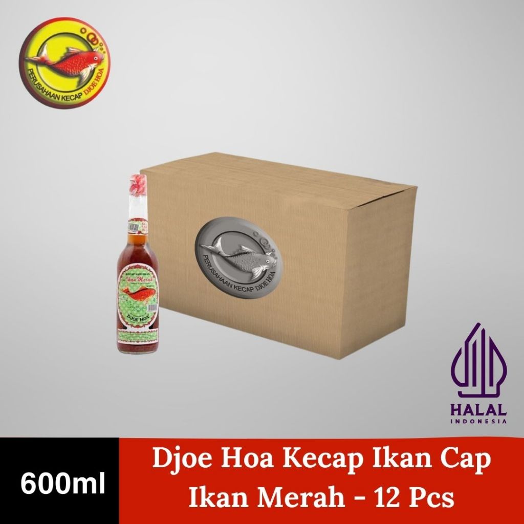 

Djoe Hoa Kecap Ikan Cap Ikan Merah 600ml - 12 Pcs