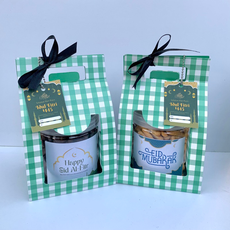 

Hampers Lebaran Snack Jar Murah Berkualitas / Gift Box Ramadhan / Souvenir Hari Raya / Parcel Ramadhan Lake Green Box