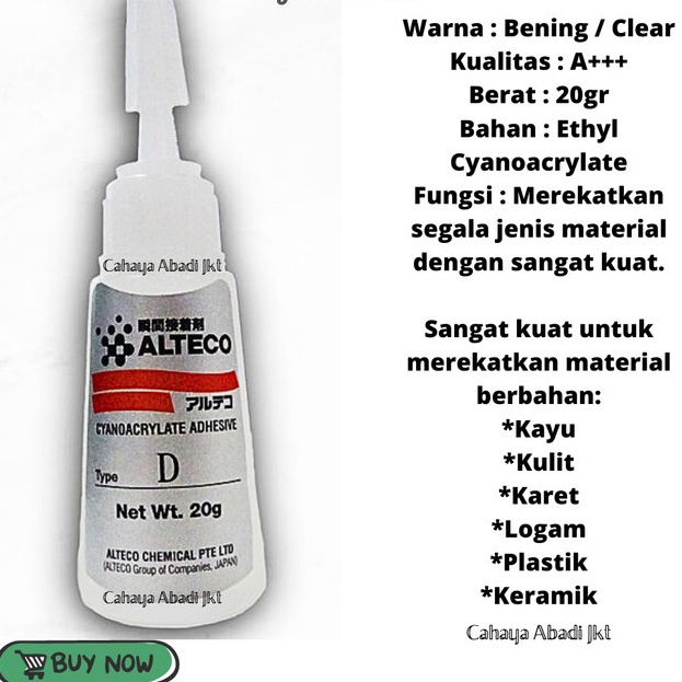 

PROMO MURAH LEM ALTECO SUPER GLUE BOTOL 2GRM