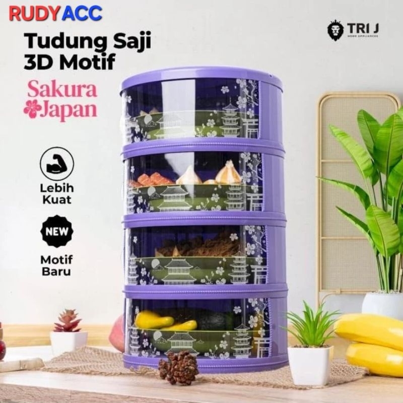 Tudung Saji Susun 4 Tingkat Motif Japan