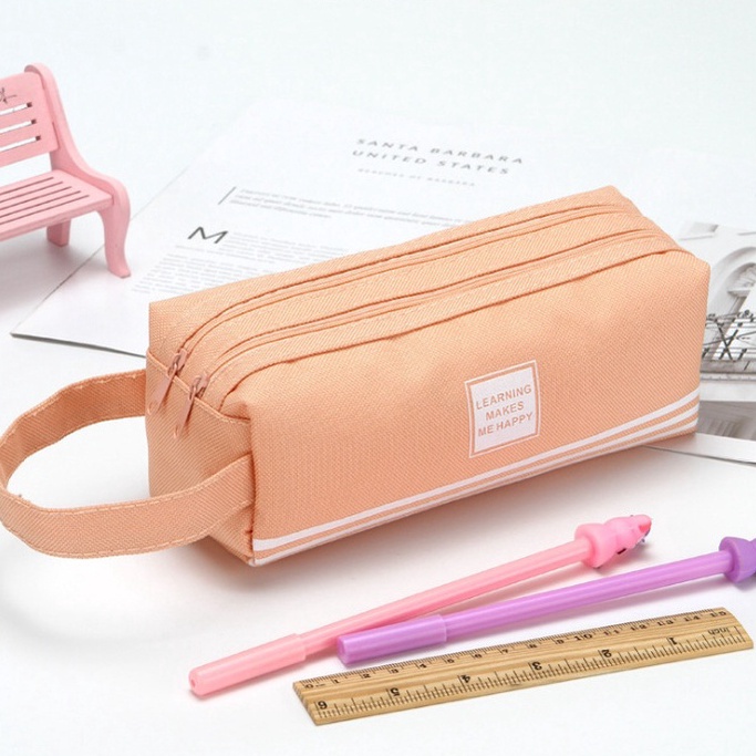 

STAR S252 Kotak Pensil Dan Stationery Dual Zipper Dompet Pensil 2 Pouch