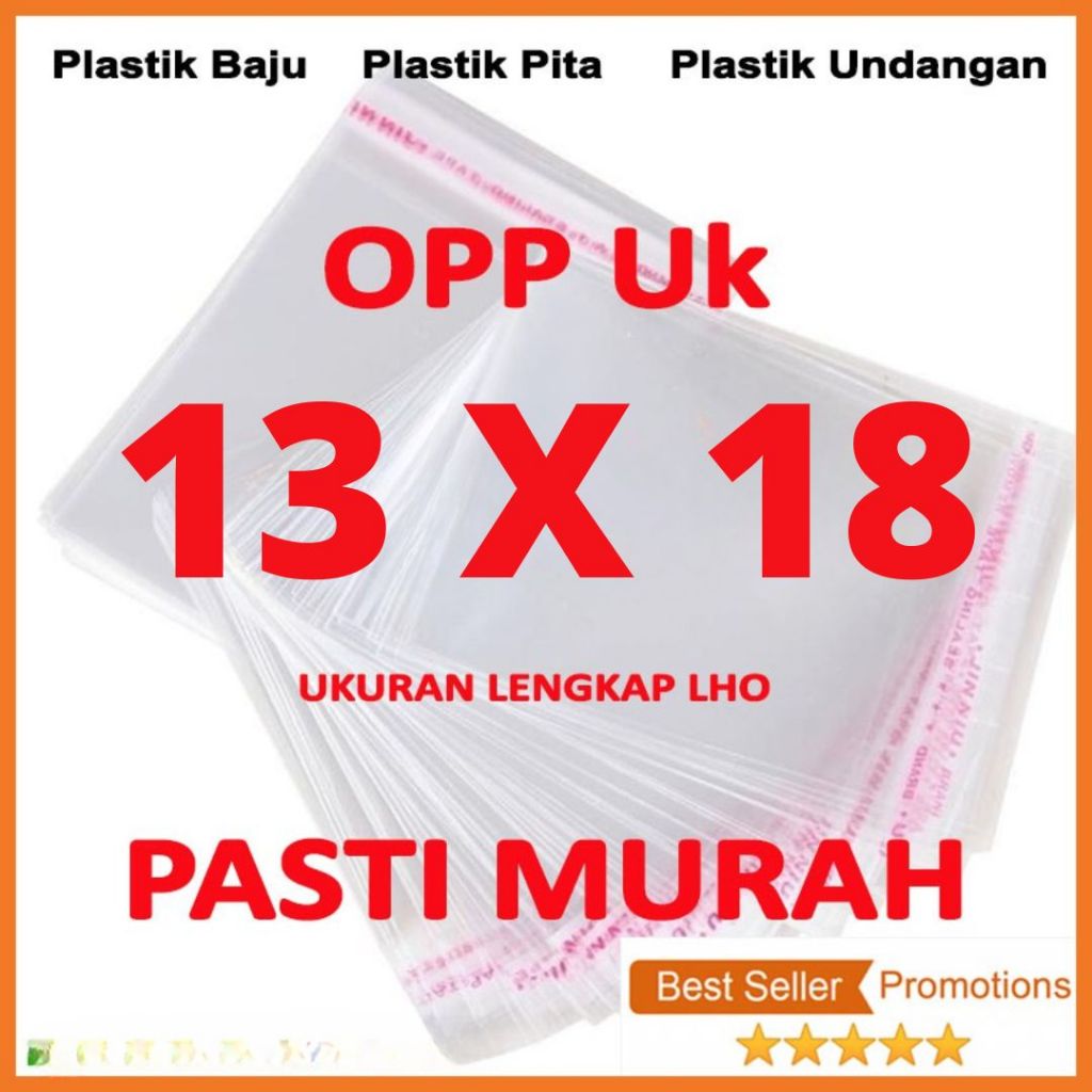 

OPP LEM PLASTIK KACA ukuran 13 X 18 Isi 100 Lembar