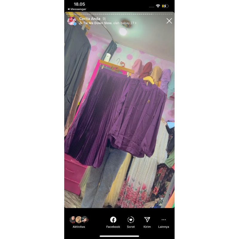 One Set rok Silk Plisket by Shellasaukia