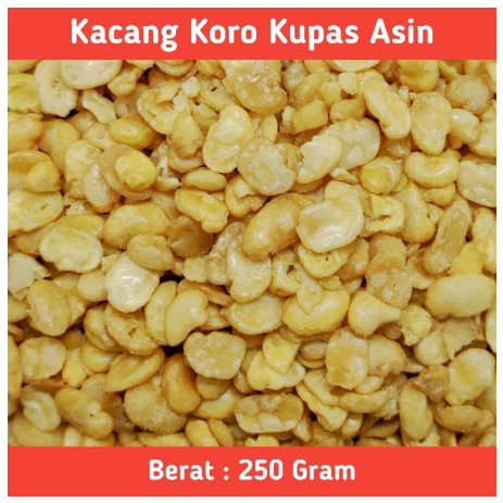 

KACANG KORO KUPAS GURIH ASIN 1KG - KACANG KORO