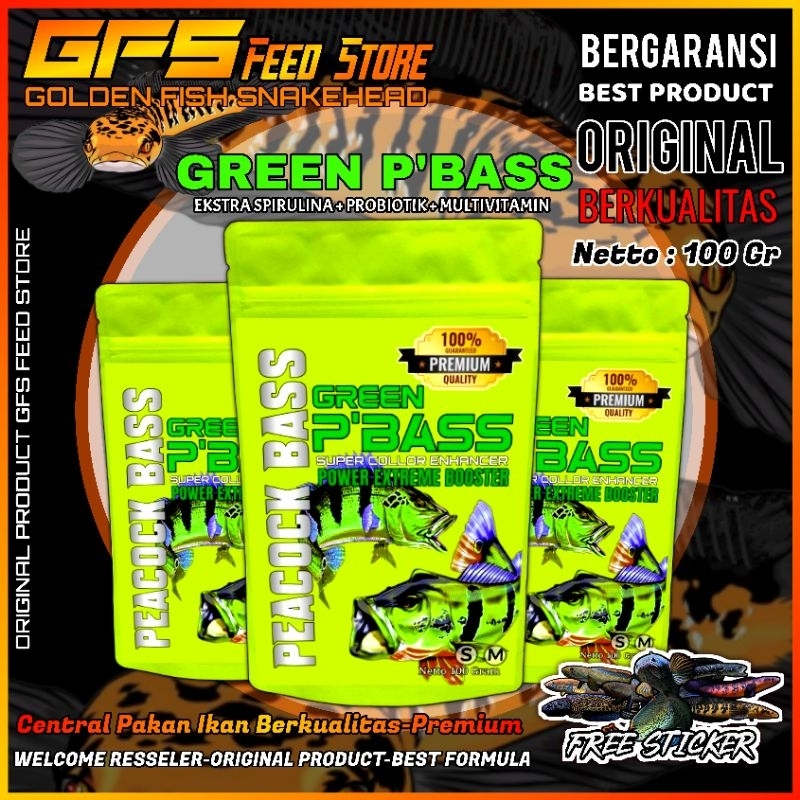 Pelet Green Pbass 100gr Pelet Ikan Pbass Original