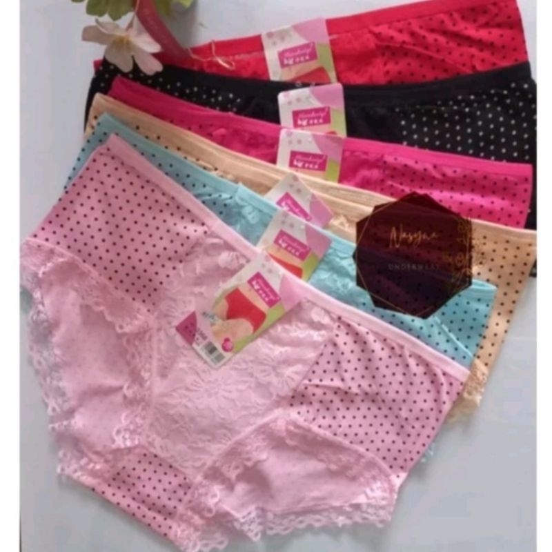 CD WANITA MIAOKAIQI 3368 / CD WANITA RENDA SEXY TRANSPARAN / Celana Dalam Renda FIT TO L-XL