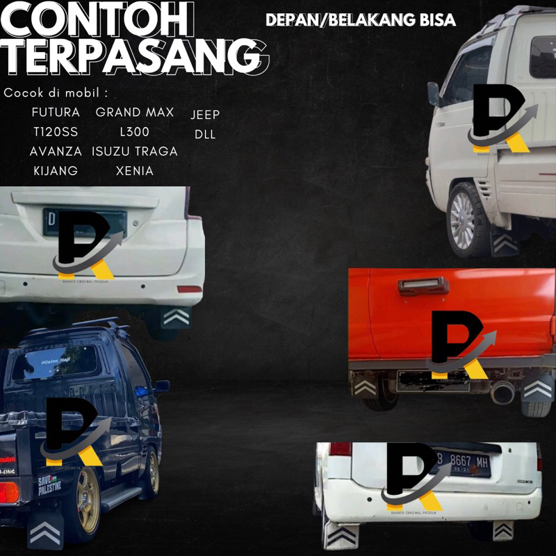 1SET SEPASANG Karpet Lumpur mobil Pick Up TEBAL Depan Belakang Karpet Lumpur L300 T120 T120SS