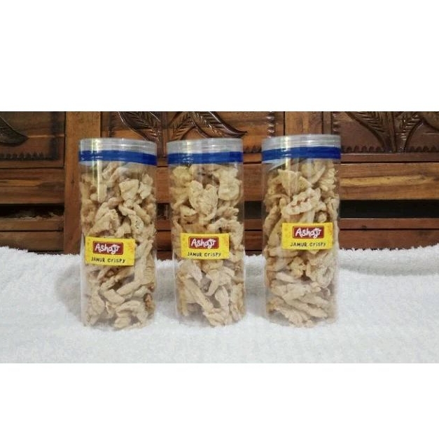 

Jamur Crispy Toples Ukuran 1300 ml Keripik Jamur Tiram