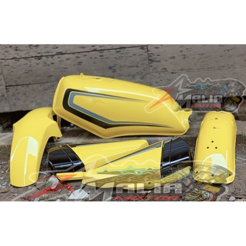 cover body set halus rx king body set yamaha rx king warna kuning