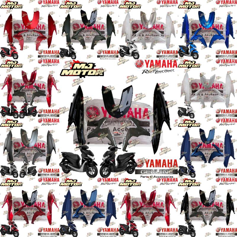 FUL FULL SET COVER BODY HALUS FREEGO FREE GO  (5PCS) B5D ORIGINAL YAMAHA