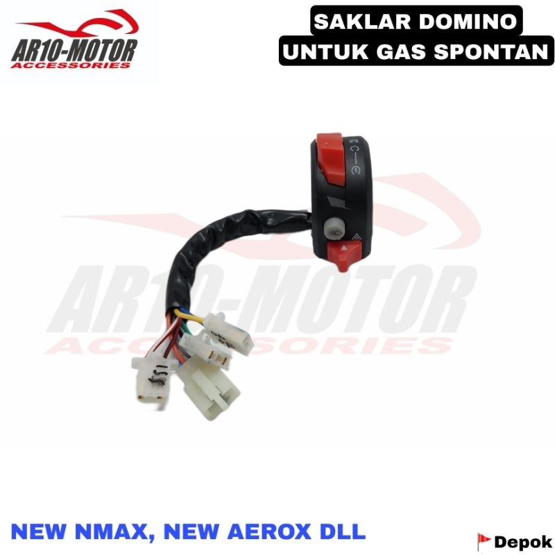 SAKLAR KANAN DOMINO SPONTAN NMAX - NEW NMAX 2020 - NEW AEROX 2021 - SAKLAR GAS SPONTAN - VARIO - R15