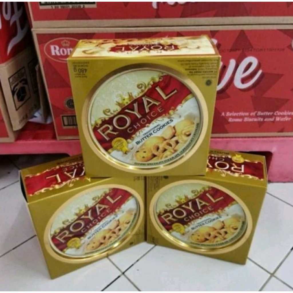 

Royal choice butter cookies kue traditional 480gr roti kaleng enak